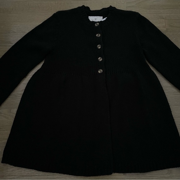 Energie Women's Black Knit Button Down Flare Cardigan Size L - Picture 2 of 8